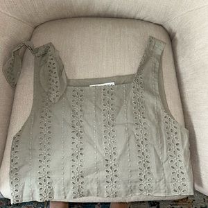 Zara bow-shoulder crop tank